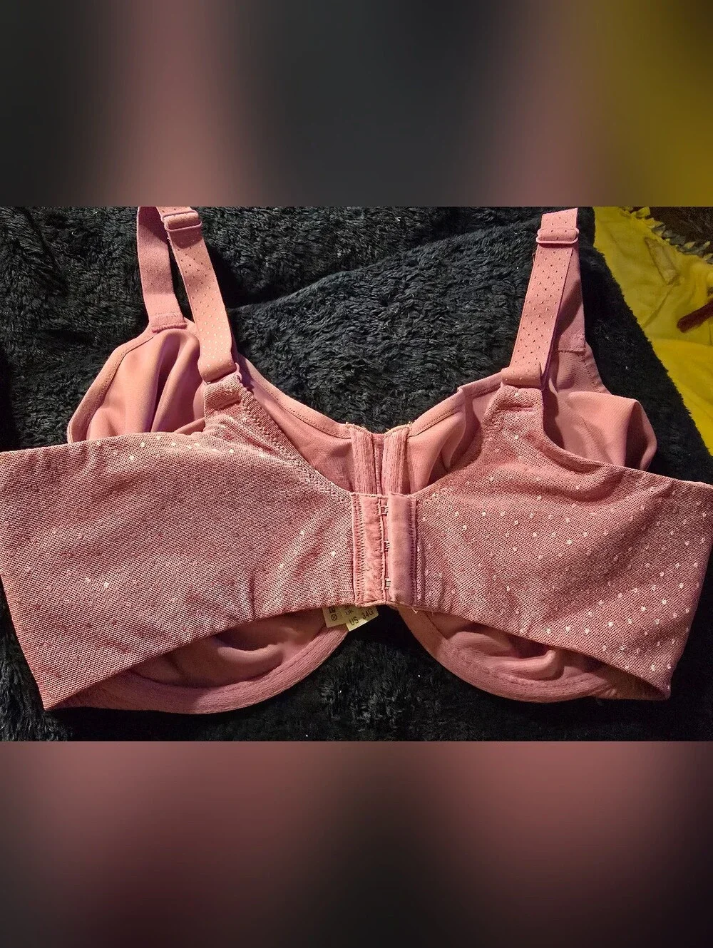 Wacoal Women's Size 34G Pink Solid & Dot Unlined Underwire Adjustable Bra!